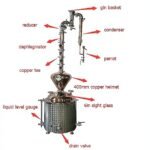 Alambique de cobre de 30 galones