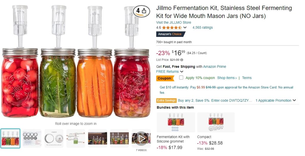 Kit de fermentación JILLMO