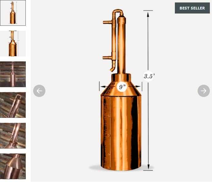 Kit de alambique de cobre, 5 galones - Clawhammer Supply